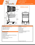 Technibilt Express Metal Grocery Shopping Cart Model #1336