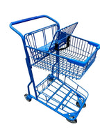 Stylish Metal Double-Basket Express Shopping Cart #071