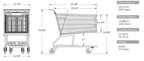 Large Deep Shopping Cart #790