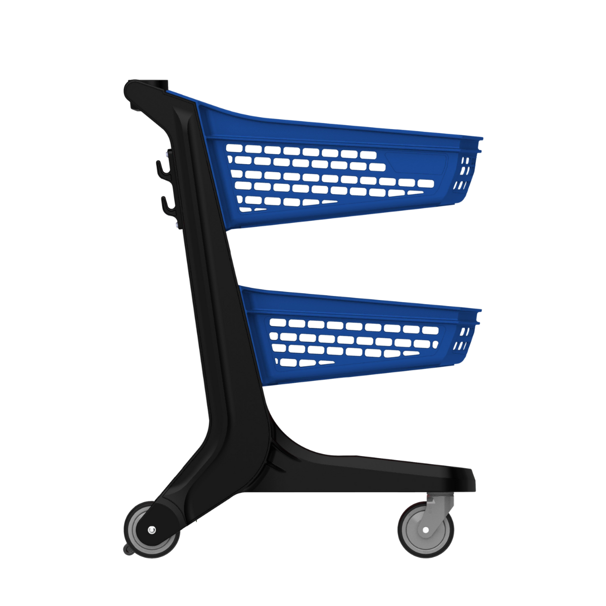 Premium All-plastic Two-Tier Shopping Cart
