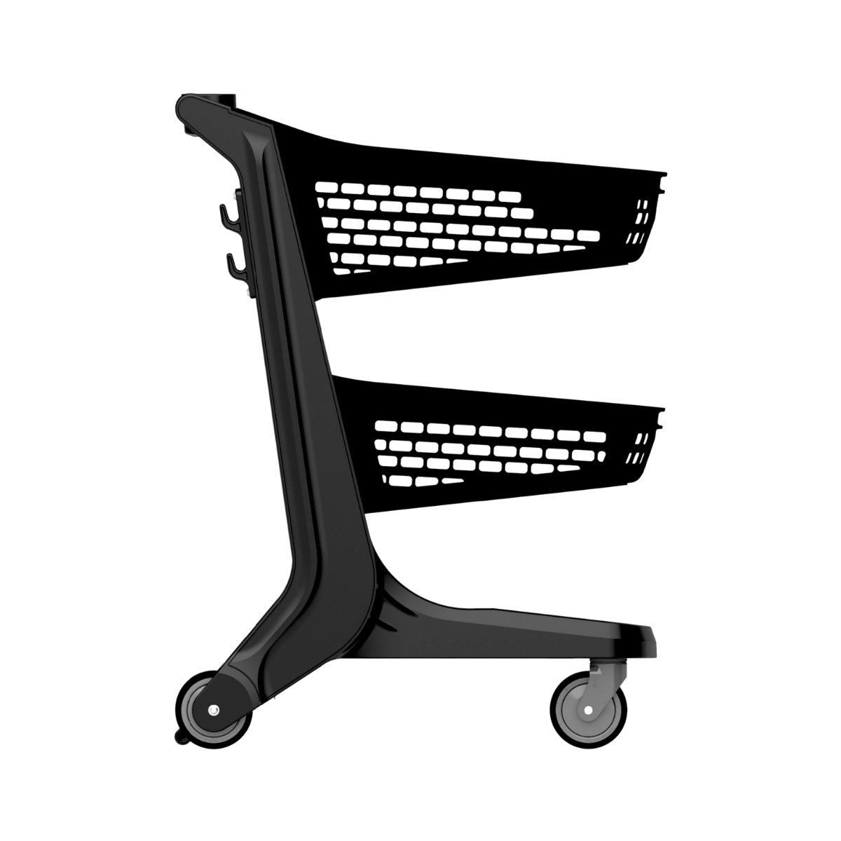 Premium All-plastic Two-Tier Shopping Cart