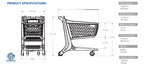 Premium All-plastic Shopping Cart