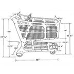 All-Plastic Grocery Shopping Cart Dimension