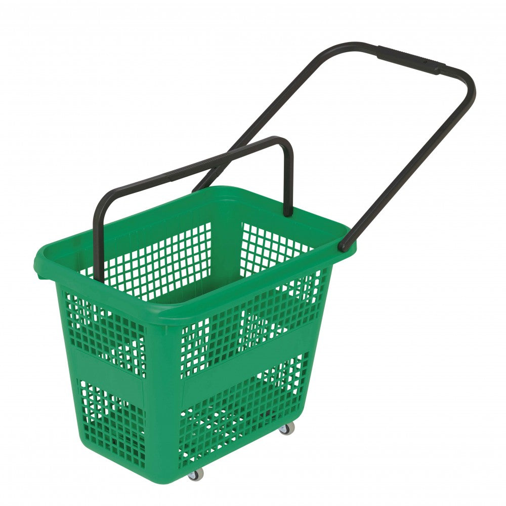 54L Flat-Bottom Rolling Basket