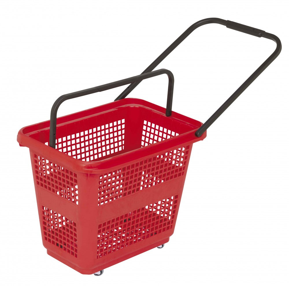 54L Flat-Bottom Rolling Basket