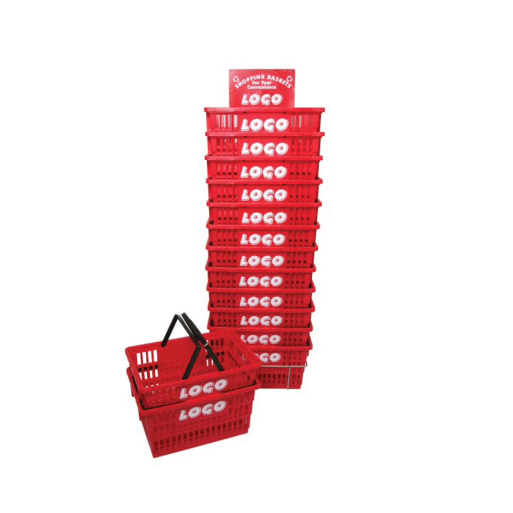 12 Pc Big Basket Set W-Rack and Logo