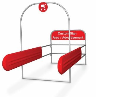 Double-wide Cart Corral W/Bumper