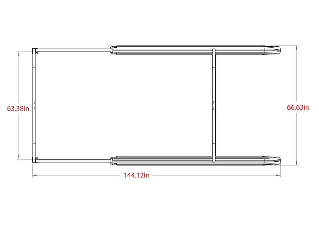 Double-wide Cart Corral W/Bumper