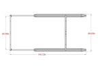 Double-wide Cart Corral W/Bumper