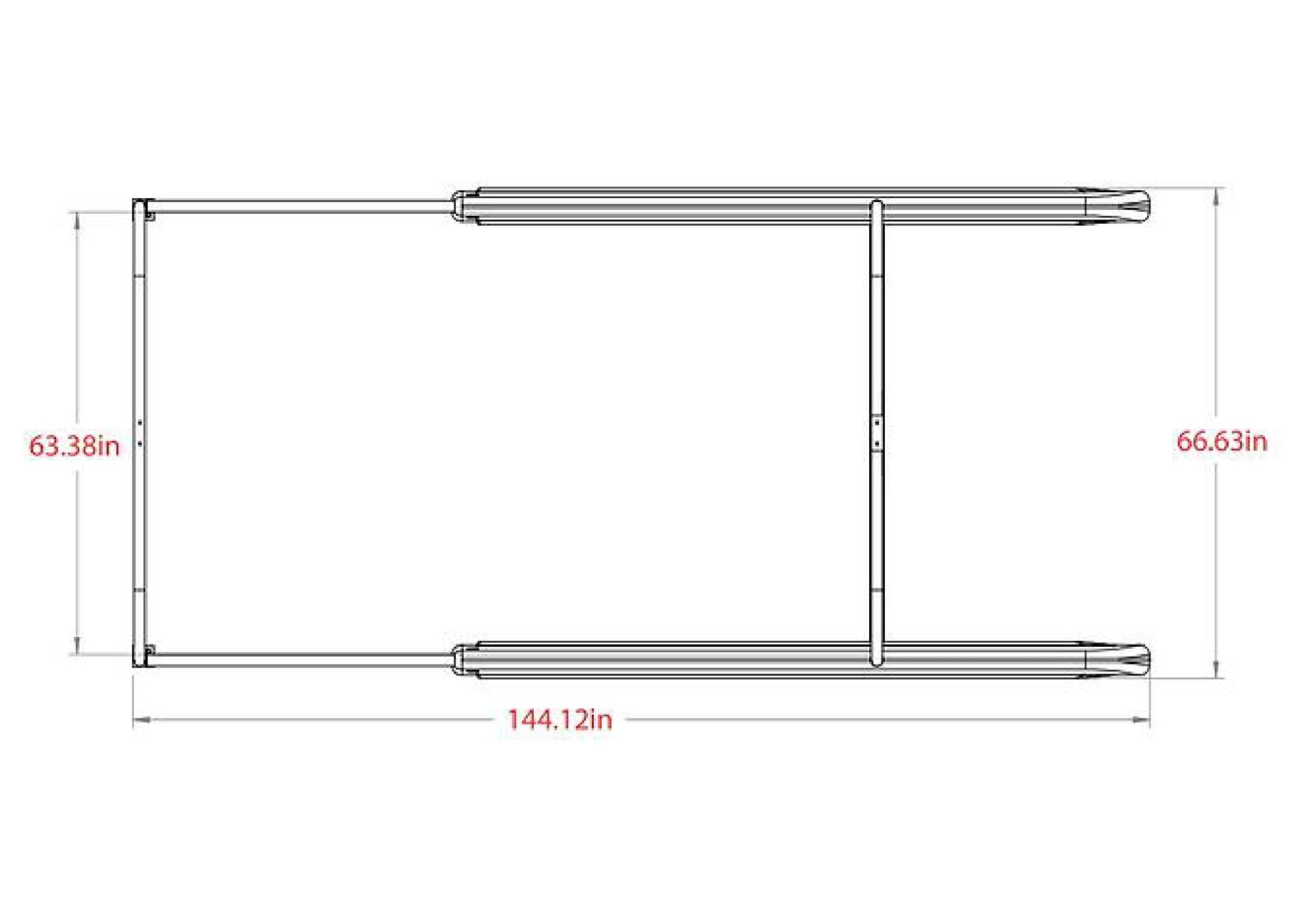 Double-wide Cart Corral W/Bumper