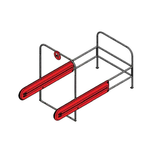 Double-wide Cart Corral W/Bumper