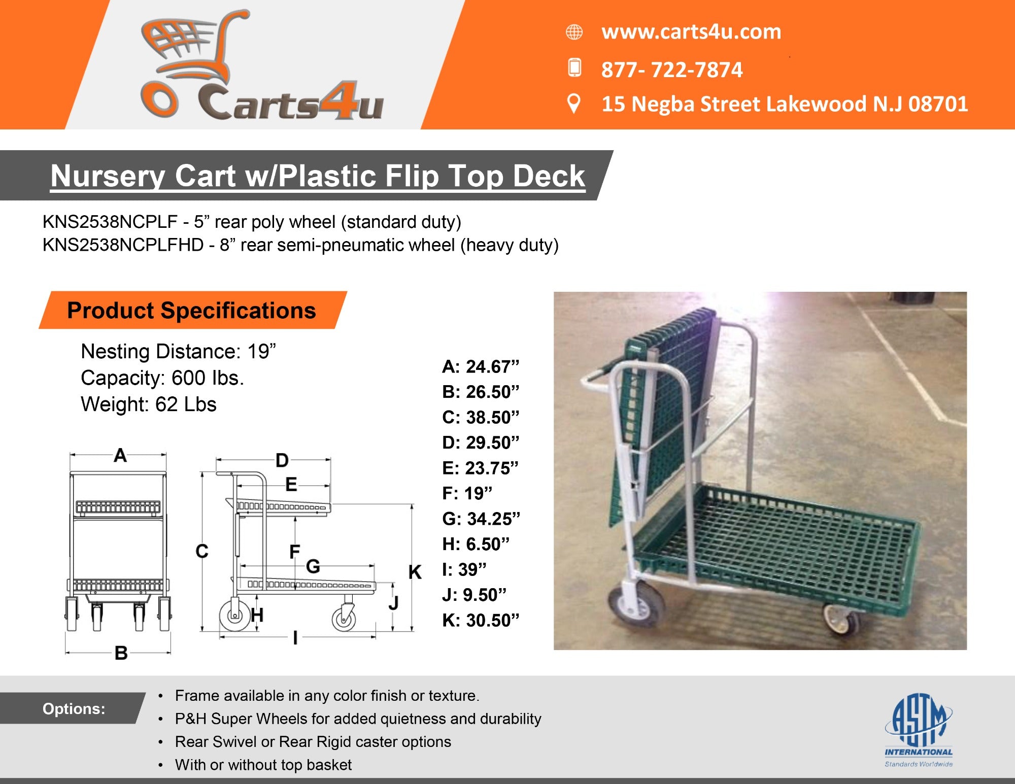 Flip Top Garden Center Cart