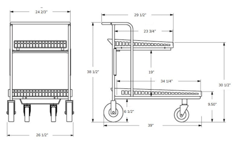 Flip Top Garden Center Cart