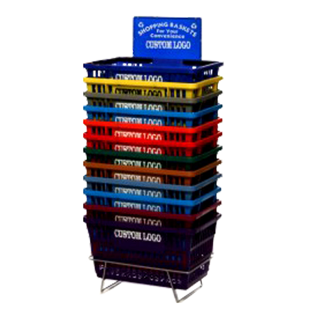 12 Pc Large Basket Set W-Rack and Logo