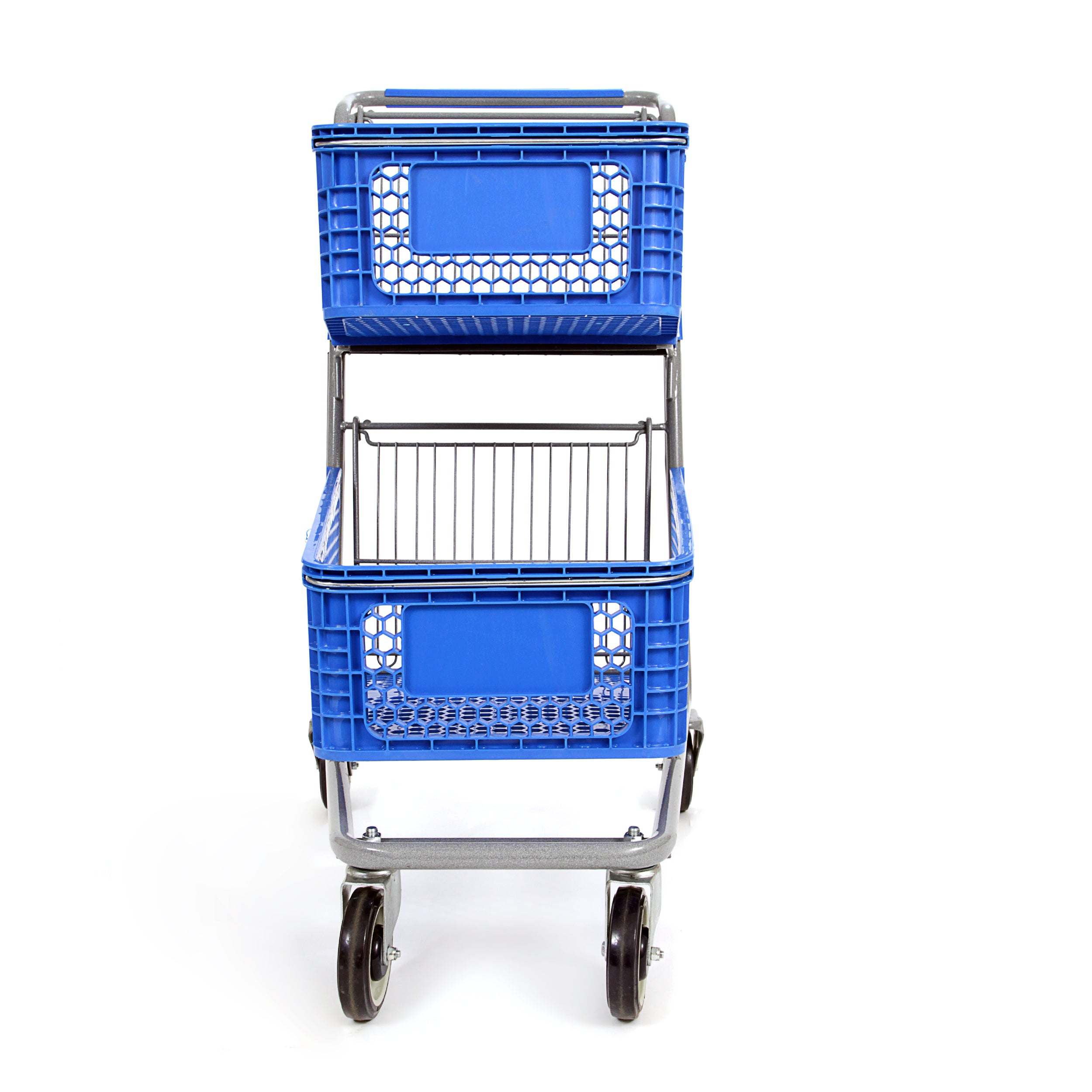 Plastic Express Dual Grocery Shopping Cart