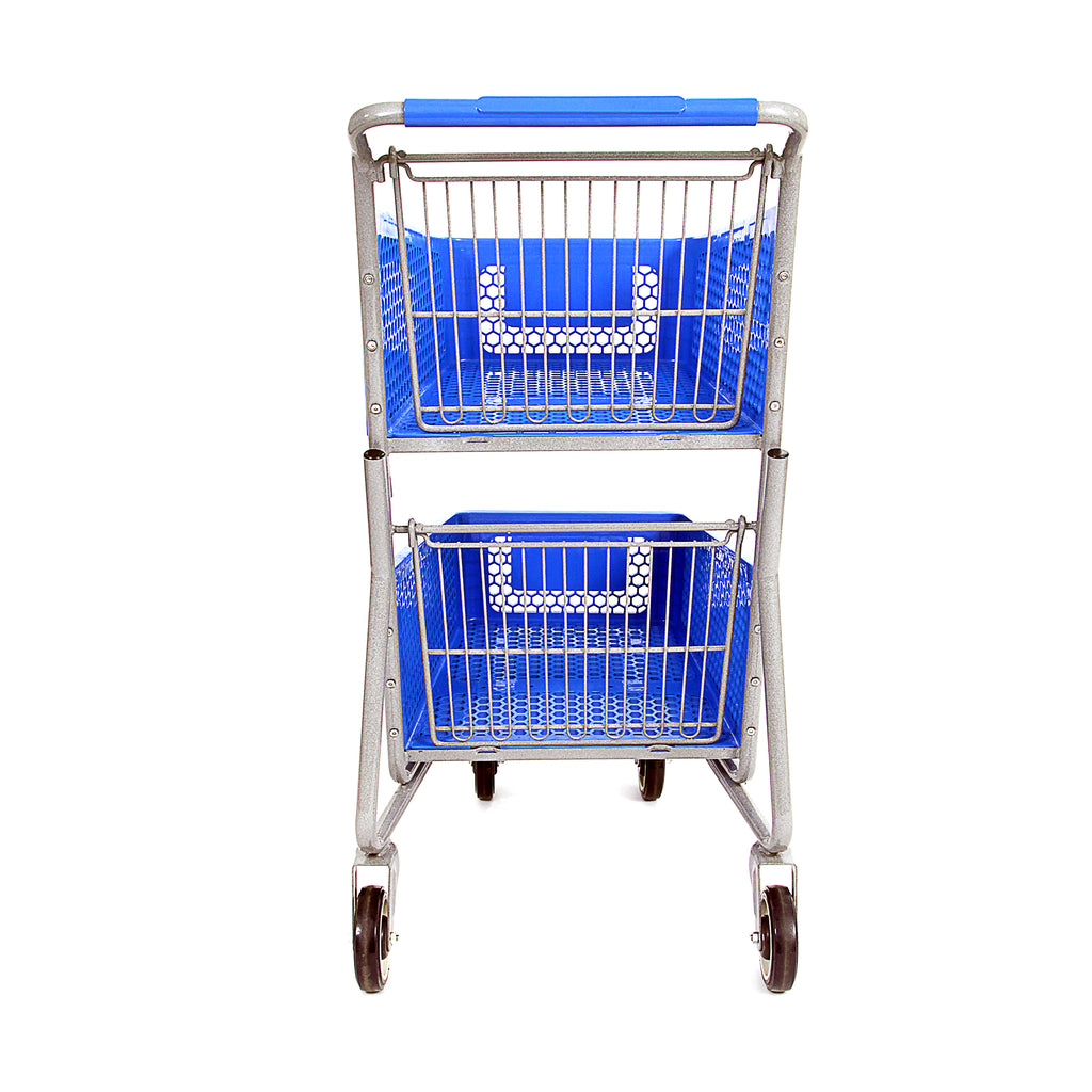 Plastic Express Dual Grocery Shopping Cart