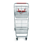 Stylish Metal Double-basket Express Shopping Cart #079 