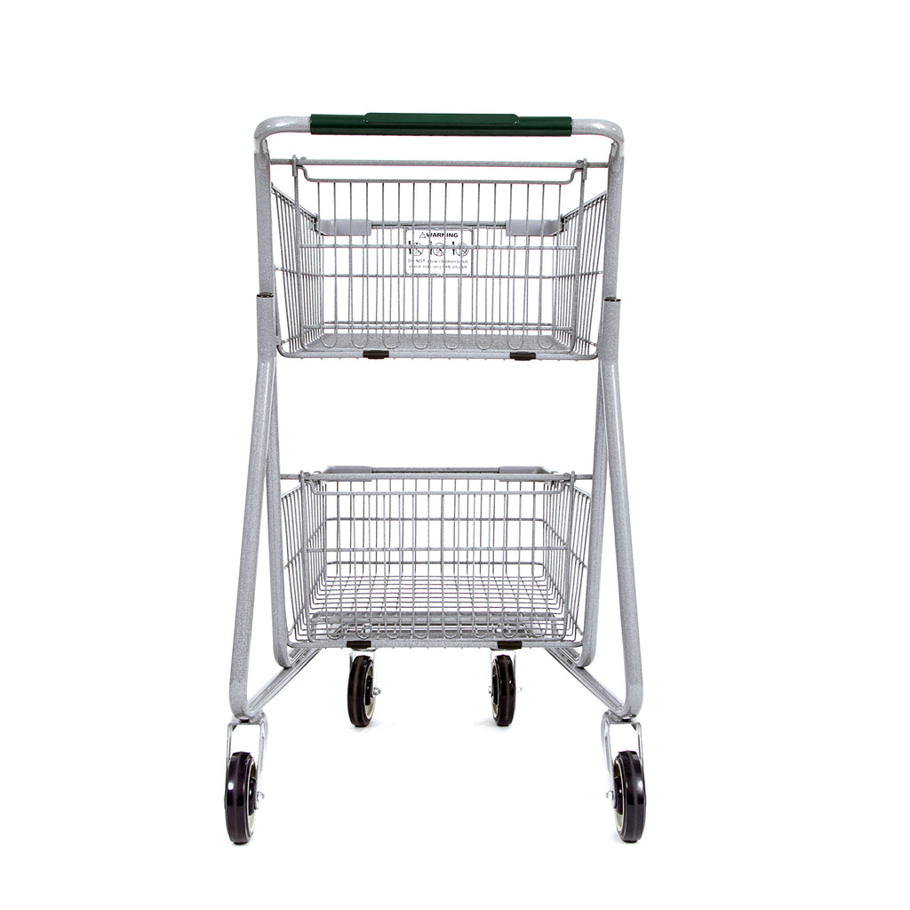 Two-Tier Metal Express Shopping Cart #075