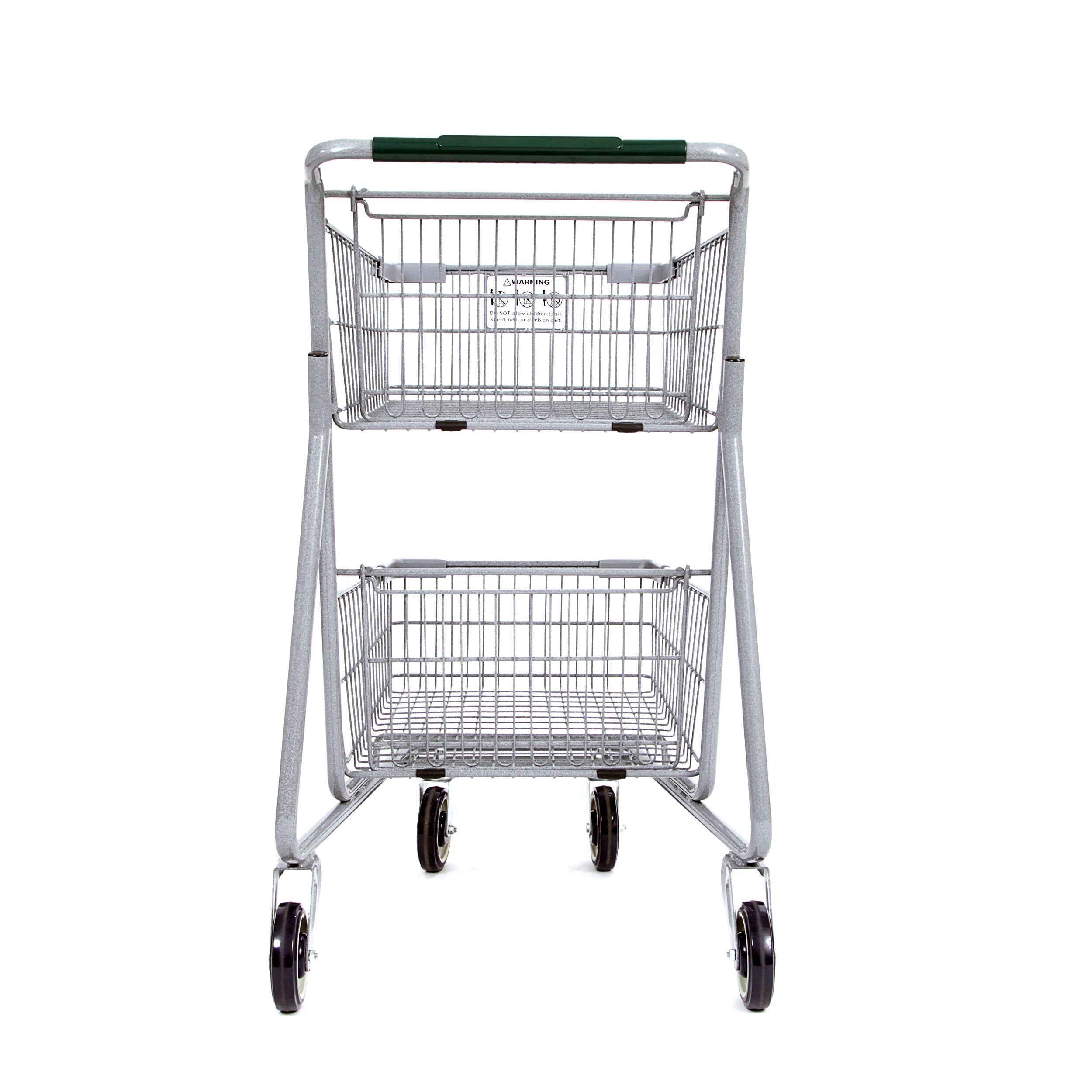 Two-Tier Metal Express Shopping Cart #075