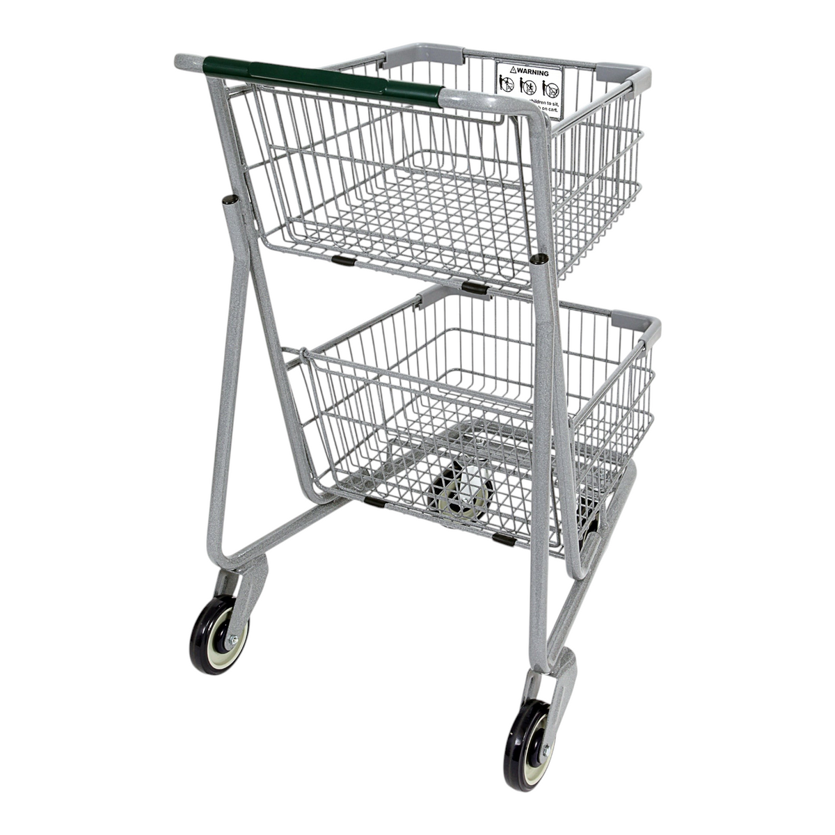 Two-Tier Metal Express Shopping Cart #075