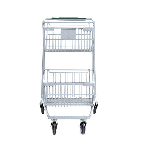 Two-Tier Metal Express Shopping Cart #075