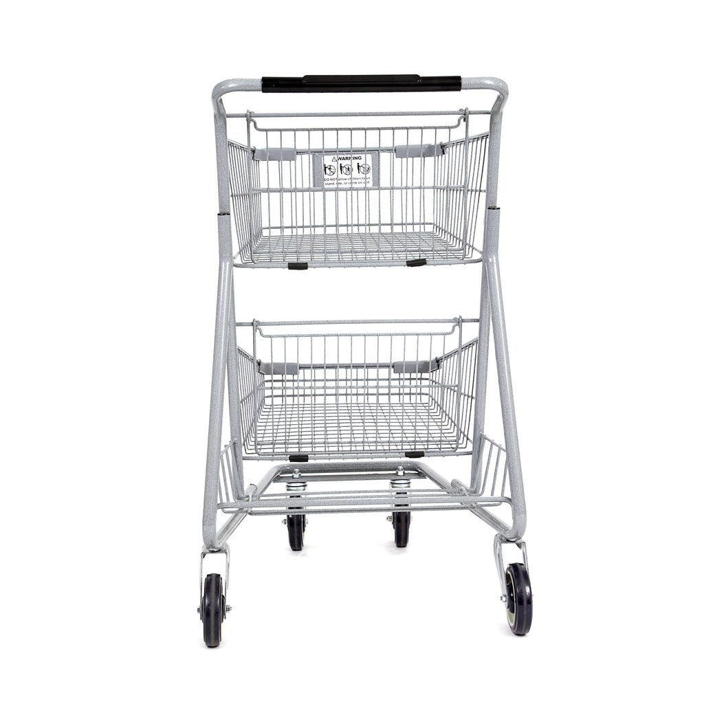 Two-Tier Metal Express Shopping Cart #085 