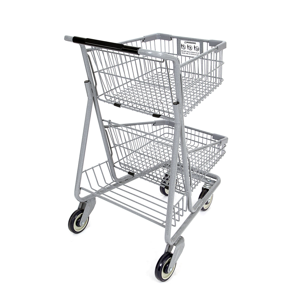 Two-Tier Metal Express Shopping Cart #085 