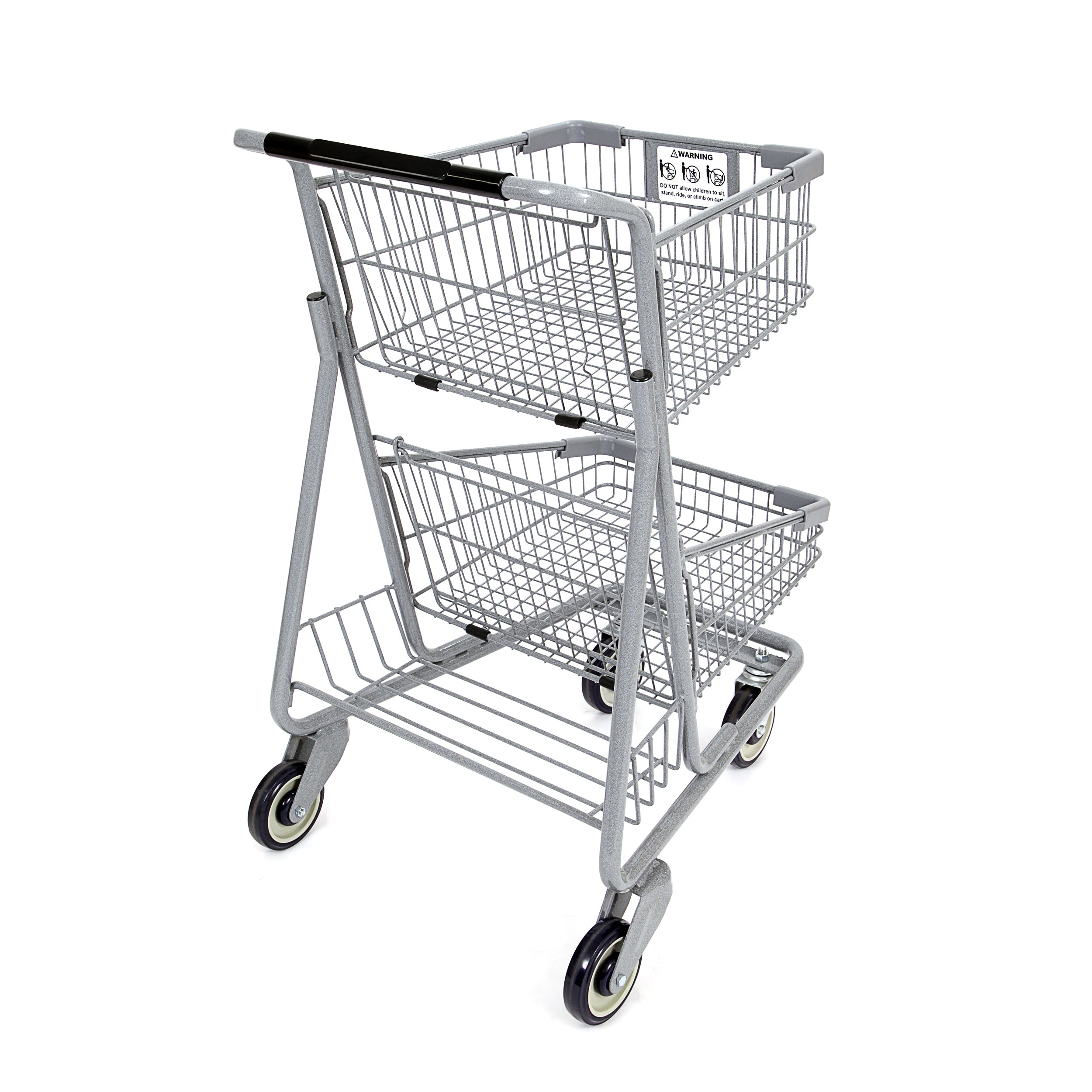 Two-Tier Metal Express Shopping Cart #085 