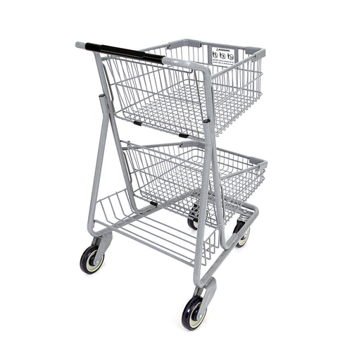 Two-Tier Metal Express Shopping Cart #085 