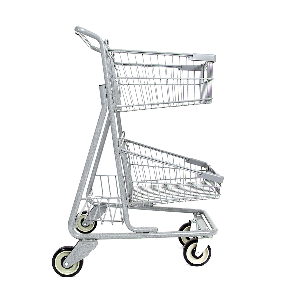 Two-Tier Metal Express Shopping Cart #085 