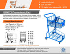 Stylish Metal Double-Basket Express Shopping Cart #071