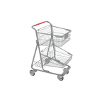 Two-Tier Metal Express Shopping Cart #085