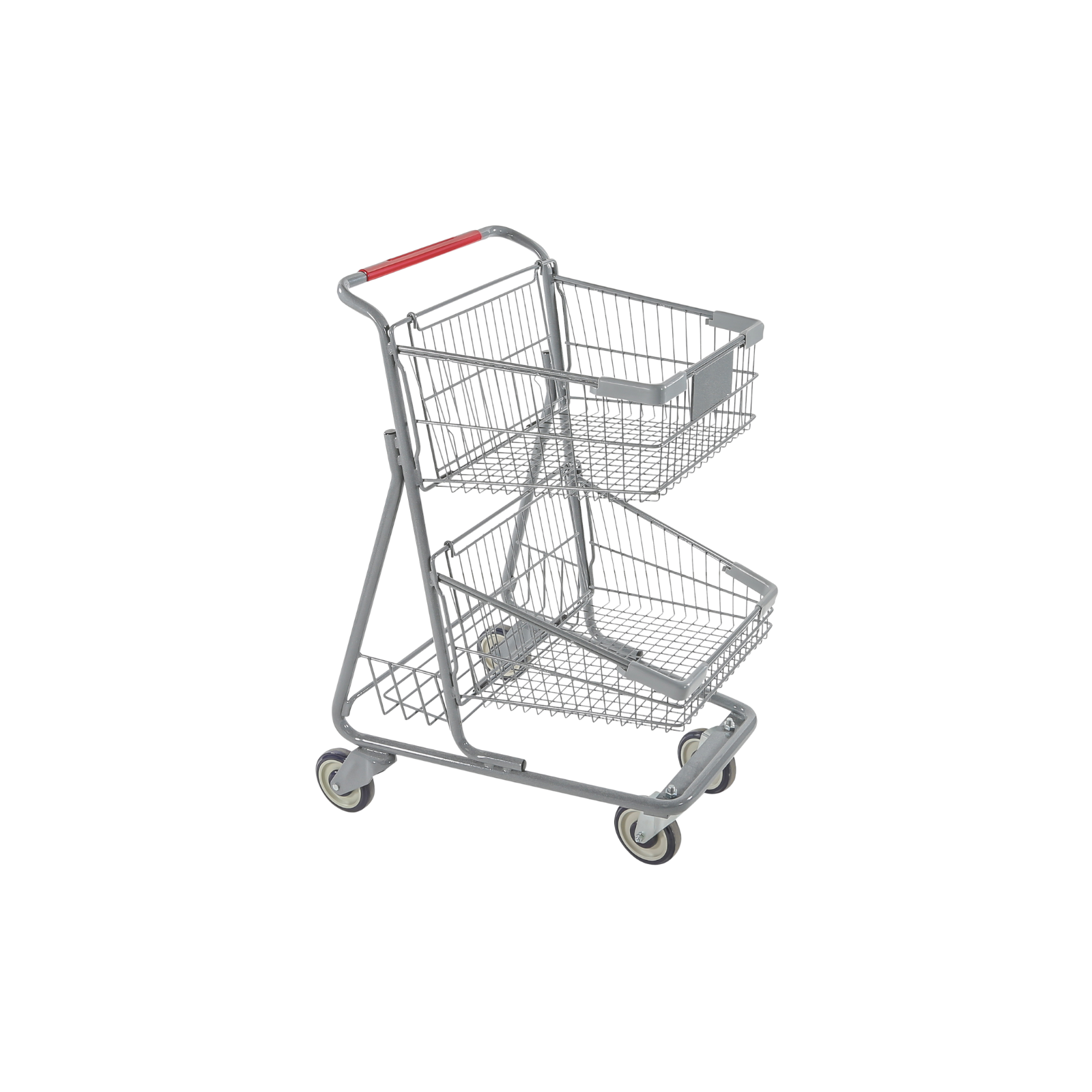 Two-Tier Metal Express Shopping Cart #085