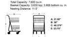 Two-Tier Metal Express Shopping Cart #090