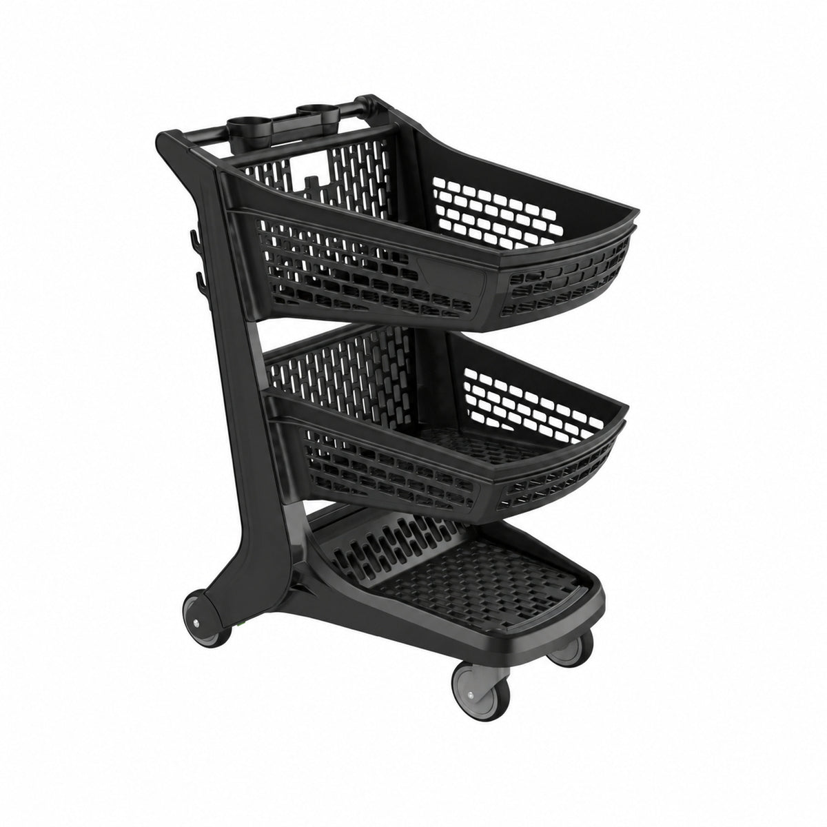 Premium All-plastic Two-Tier Shopping Cart