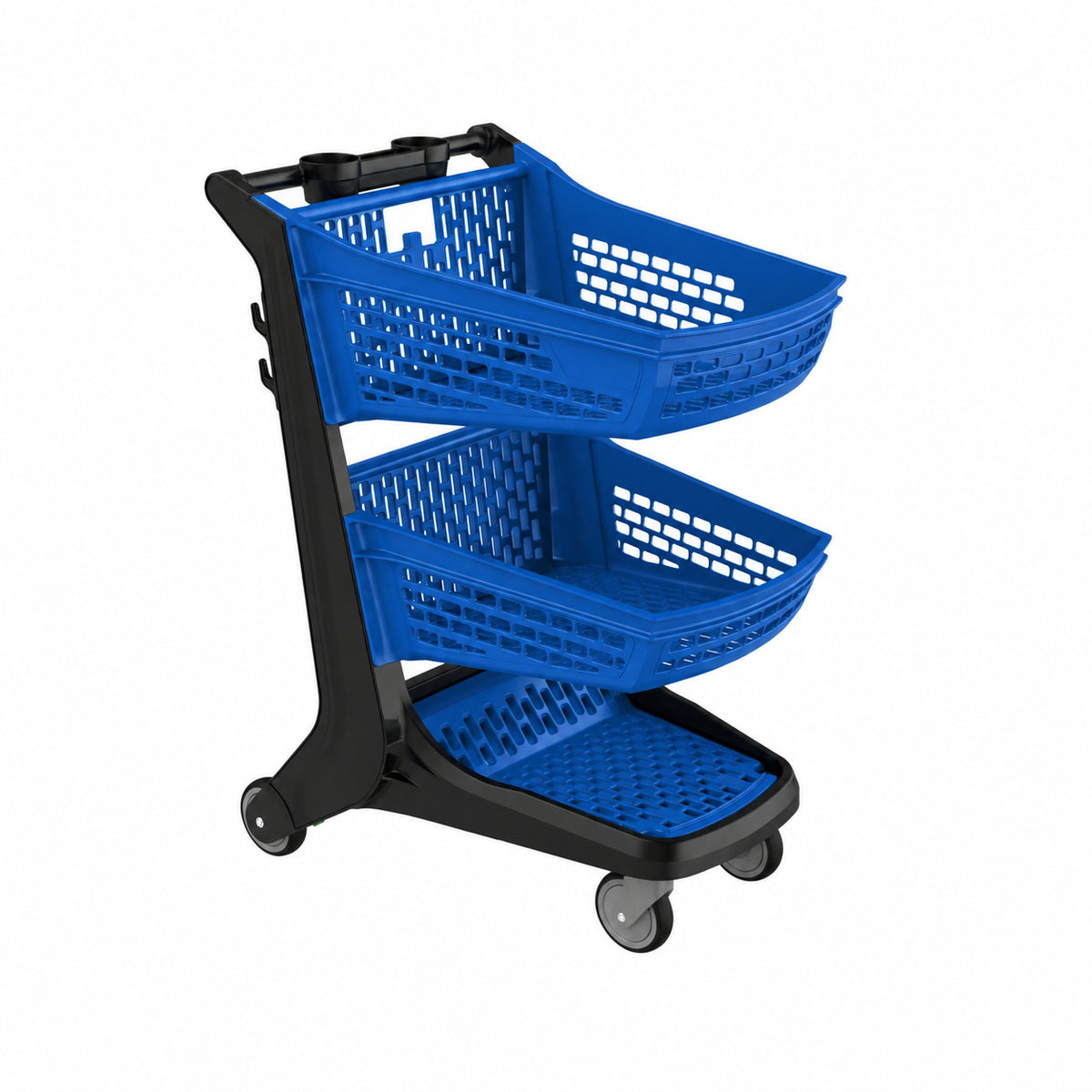 Premium All-plastic Two-Tier Shopping Cart