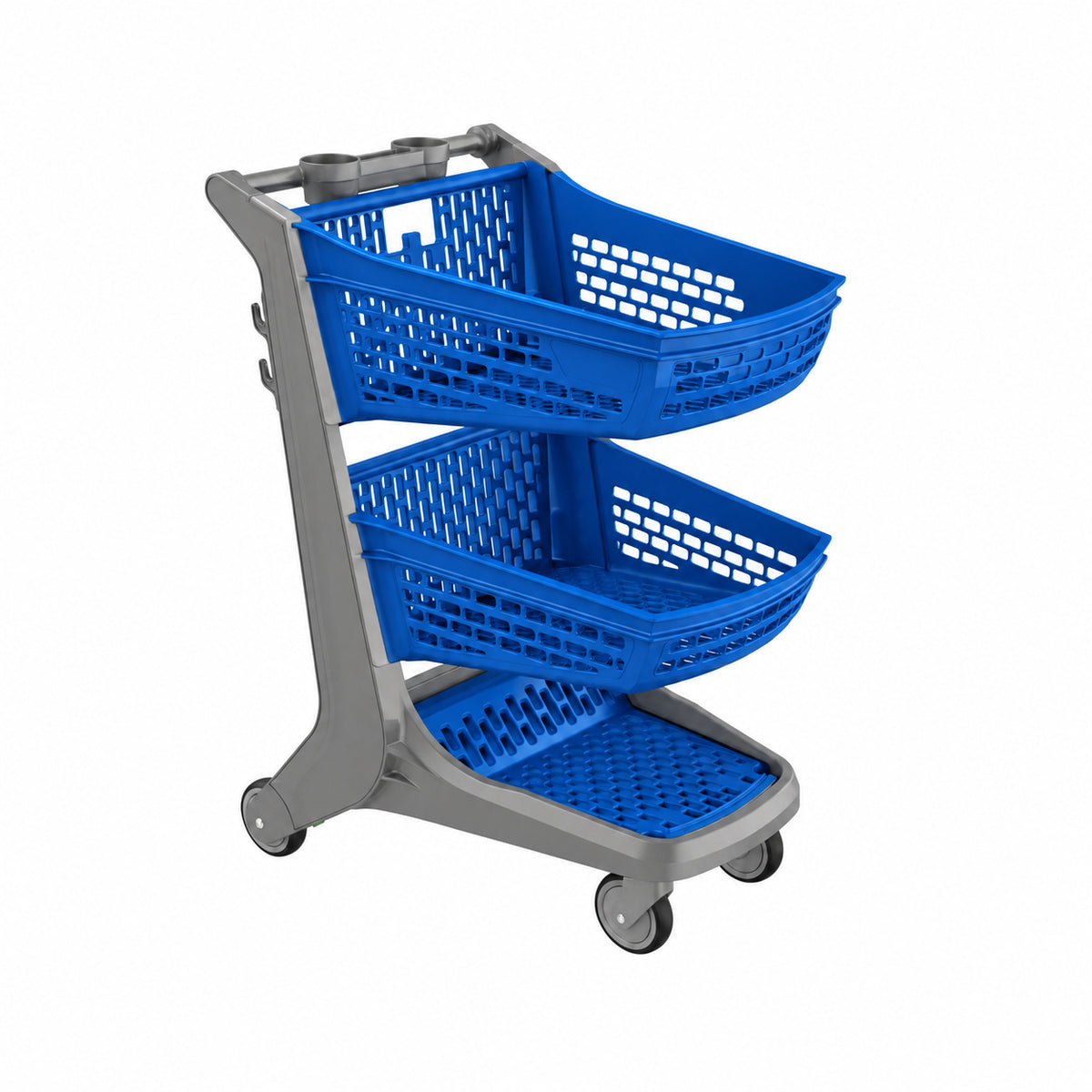 Premium All-plastic Two-Tier Shopping Cart