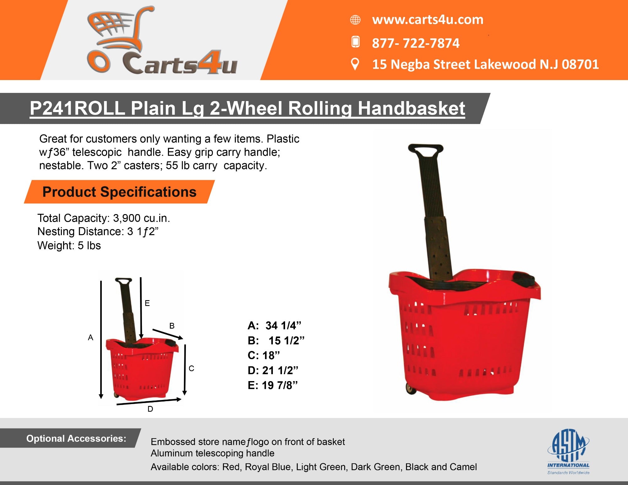 Pull-out Rolling handbasket Sample
