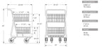 Two-Tier Metal Express Shopping Cart #075