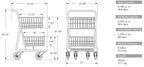 Two-Tier Metal Express Shopping Cart #085