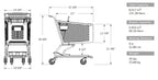 Small Plastic Grocery Shopping Cart #150