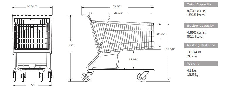 Stylish Metal Express Shopping Cart #201