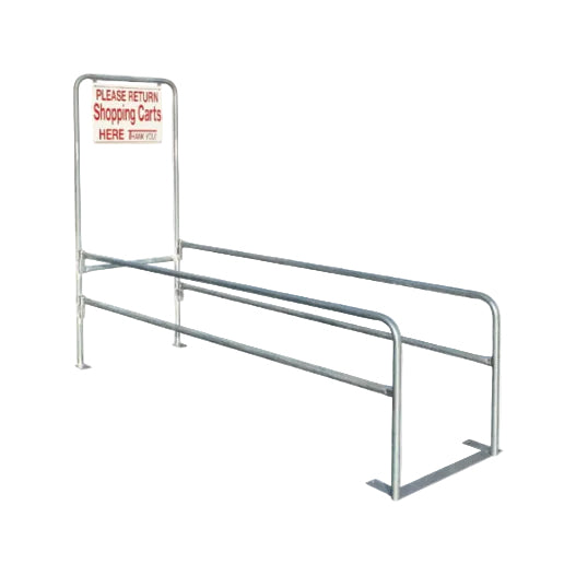 Single Wide Galvanized Cart Corral