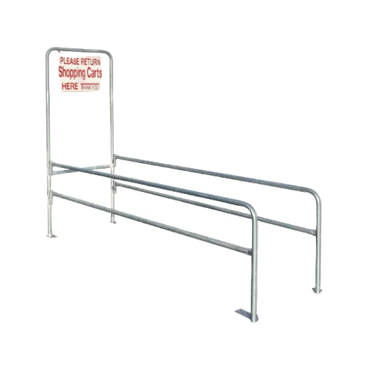Ex-long Single Wide Galvanized Cart Corral