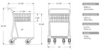 Metal Express Shopping Cart With a Small Rear Basket #072