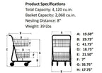 Stylish Metal Double-Basket Express Shopping Cart #071