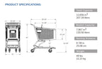 Medium Plastic Grocery Shopping Cart #550