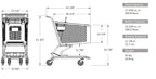 Large Plastic Supermarket Shopping Cart #650