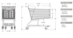 Large  Deep Narrow Shopping cart #720