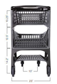 Advanced Two-tier All-Polymer Plastic Cart